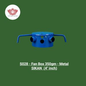 FAN BOX METAL 350gm BLUE - SIKAN (4 inch)