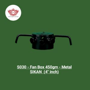 FAN BOX METAL 450gm BLACK - SIKAN (4 inch)