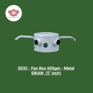 FAN BOX METAL 650gm WHITE - SIKAN (5 inch)