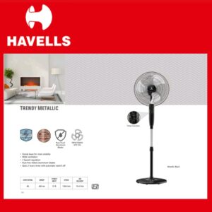 Havells - Pedestal Fan 400mm-Trendy Metallic