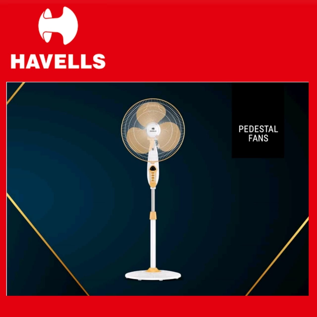 Havells - Pedestal Fan 400mm-Trendy HS.